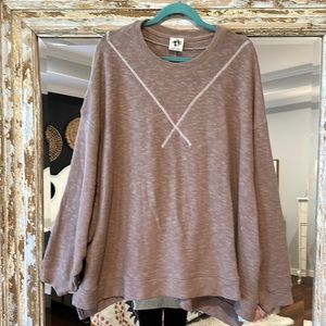 Free People, We The Free Come Again Tee - Brown Oversized Top